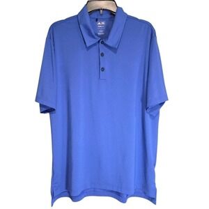 Adidas Golf Polo Mens Large Blue Shirt Stretch Performance Athletic Casual